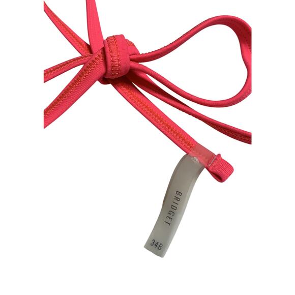 Aerie Neon Pink Ruffled Push Up Bikini Top-Size 34B - EUC - Picture 4 of 5